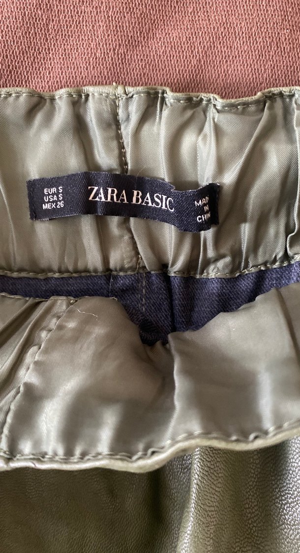 Bej Deri Kemerli Midi Kadın Etek - Görsel 3