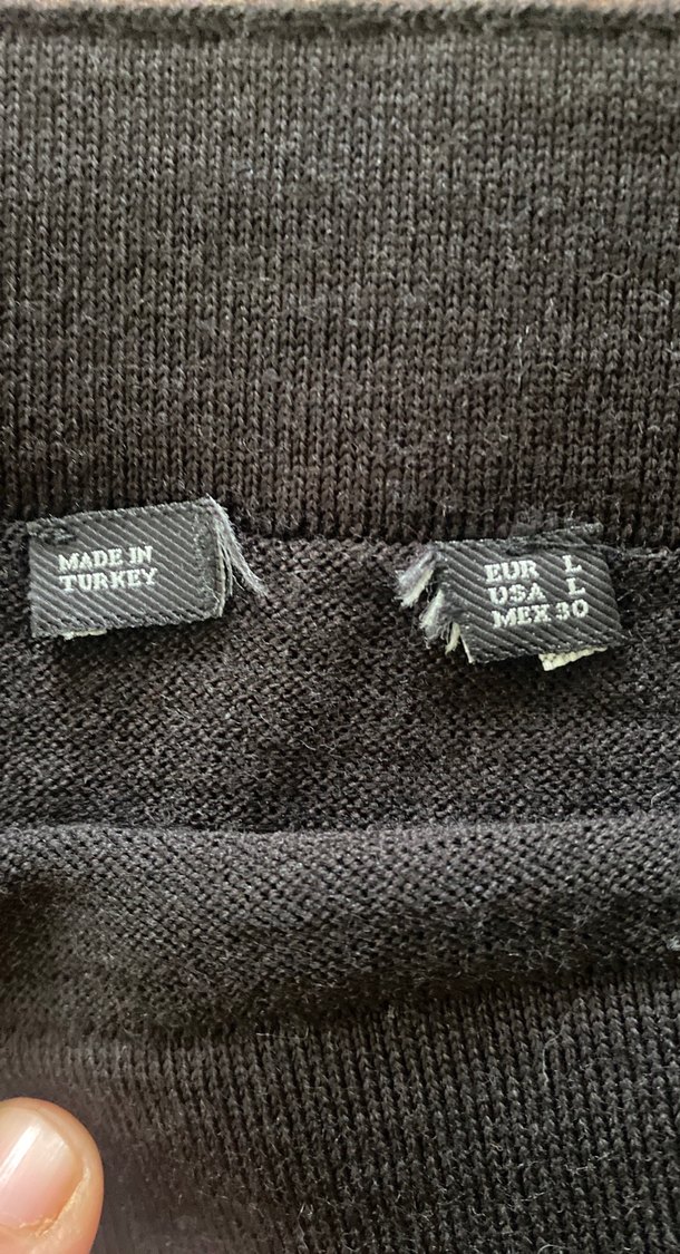 Siyah Drapeli  örme Uzun Etek - Görsel 2