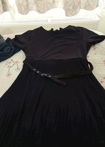 Piliseli Siyah Midi Hamile Eteği - Görsel 7