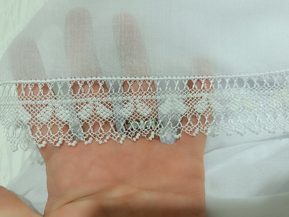 El İşçiliği Dantel İşlemeli Kumaş Kenarı - Görsel 5