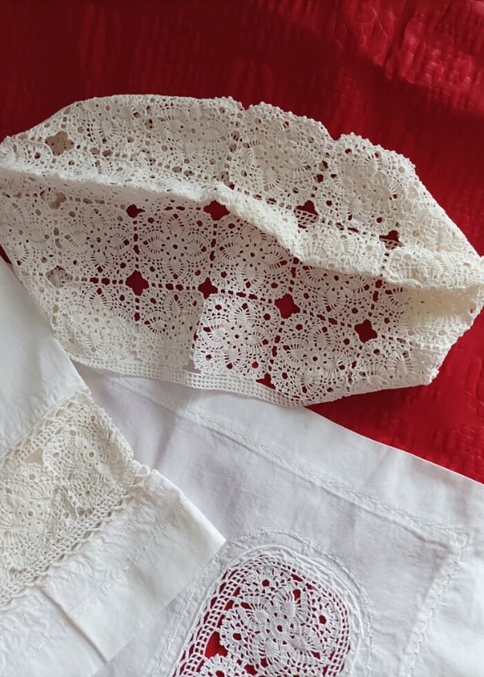 Ara dantelli karyola etek takımı  - Görsel 4