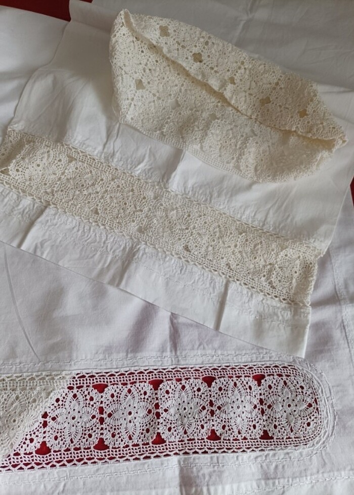 Ara dantelli karyola etek takımı  - Görsel 5