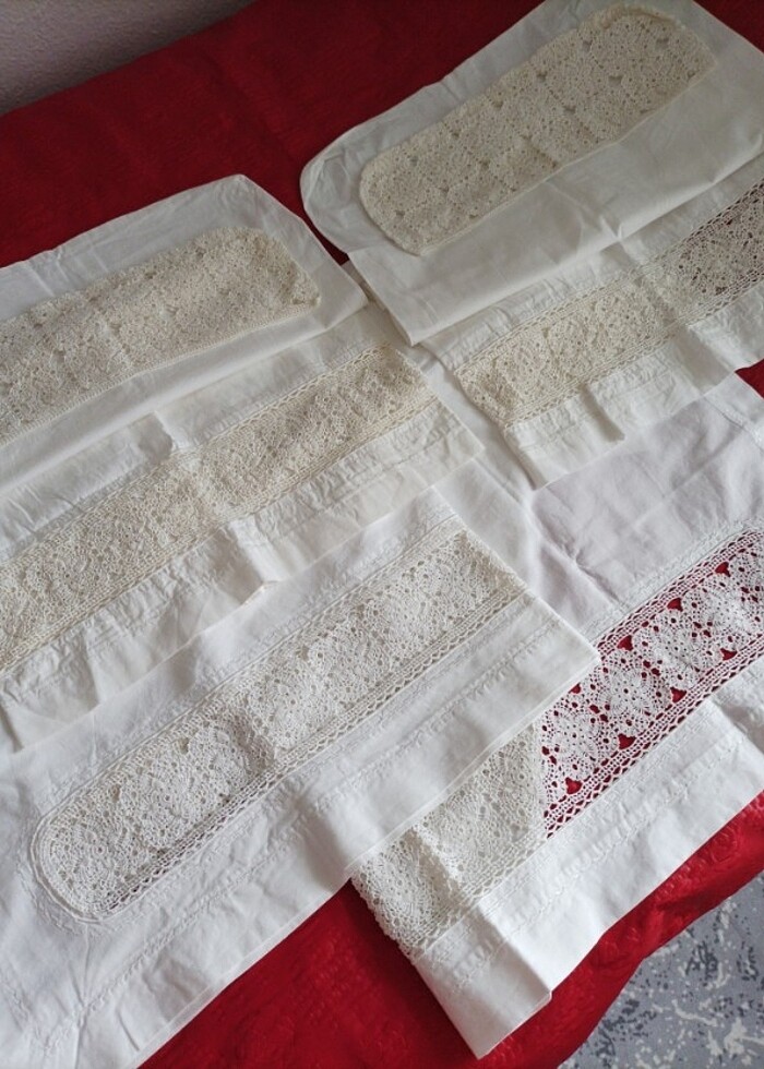 Ara dantelli karyola etek takımı  - Görsel 3