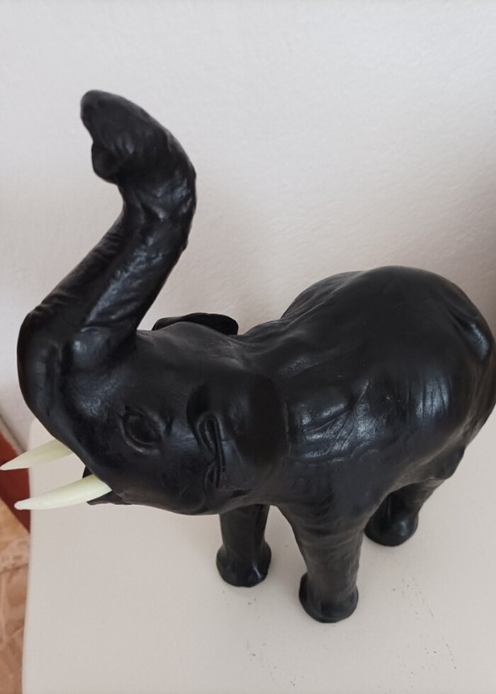 Ahşap deri kaplama şans fili - Görsel 3