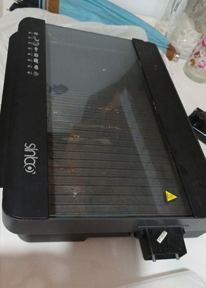 Sinbo cam kapaklı elektrikli döküm ızgara - Görsel 2