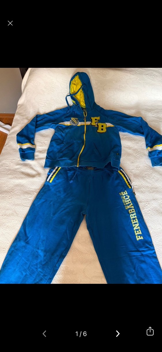 Orjinal Mavi Kapüşonlu Fenerbahçe Eşofman Takımı - Görsel 4