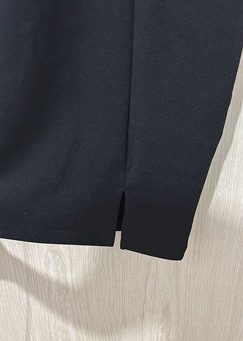 Siyah Uzun Kollu Kadın Triko Elbise - Görsel 3