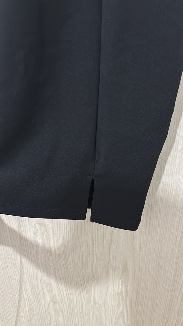 Siyah Uzun Kollu Kadın Triko Elbise - Görsel 3