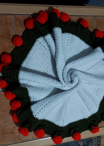 El Yapımı  Örgü Çiçek Buketi battaniye - Görsel 3