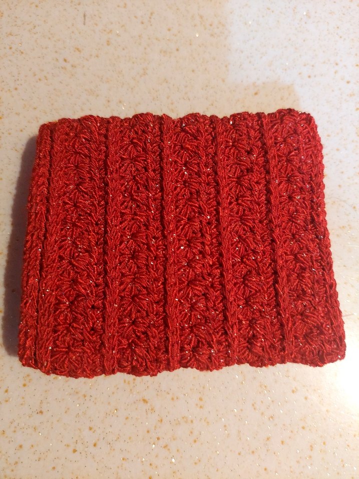 Kırmızı Örgü Bohem Kadın Cüzdanı - Görsel 2