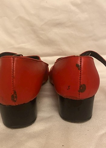 DANS AYAKKABISI Kırmızı Deri, SIFIR, kullanilmamis - Görsel 5