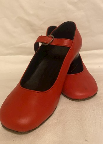 DANS AYAKKABISI Kırmızı Deri, SIFIR, kullanilmamis - Görsel 2