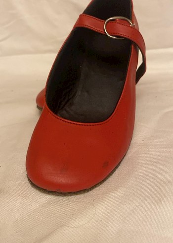 DANS AYAKKABISI Kırmızı Deri, SIFIR, kullanilmamis - Görsel 3