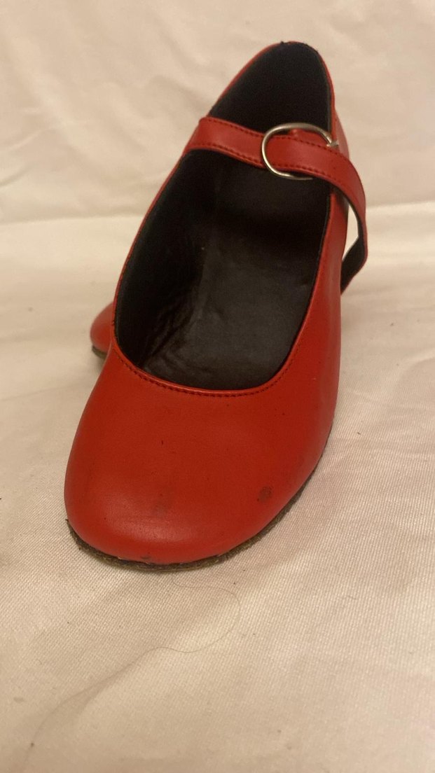 DANS AYAKKABISI Kırmızı Deri, SIFIR, kullanilmamis - Görsel 3