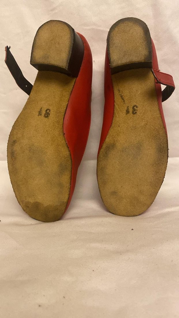 DANS AYAKKABISI Kırmızı Deri, SIFIR, kullanilmamis - Görsel 4