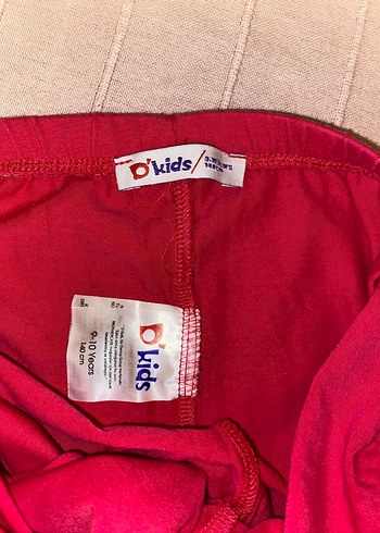 Kız Çocuk Kırmızı Düğmeli Tayt - Görsel 3