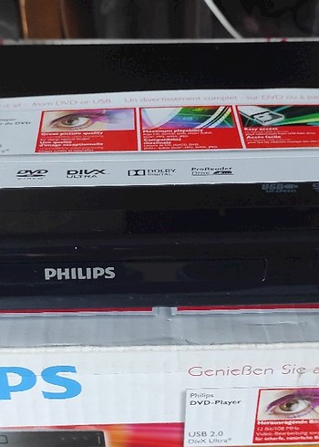 Koyu Kırmızı Philips DVD-Player - Görsel 4