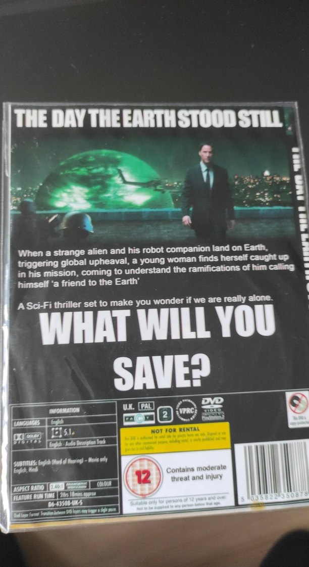 Dünyanın Durduğu Gün Türkçe Dublaj DVD - Görsel 2