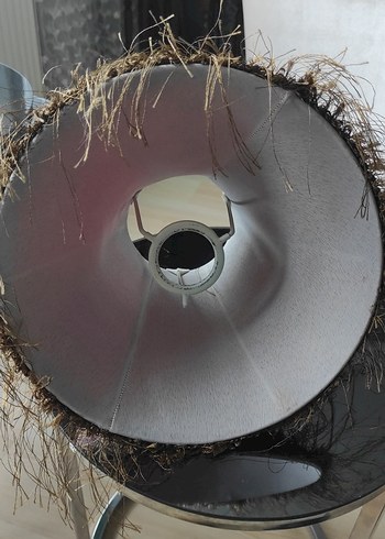 Bordo Saçaklı Abajur Başlığı - Görsel 3