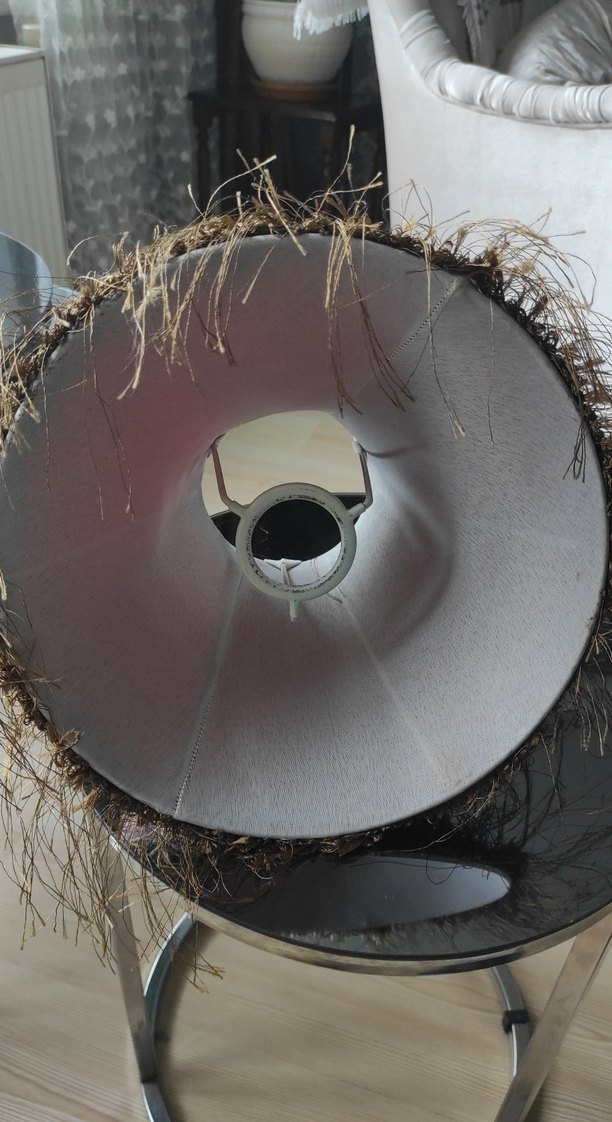 Bordo Saçaklı Abajur Başlığı - Görsel 3