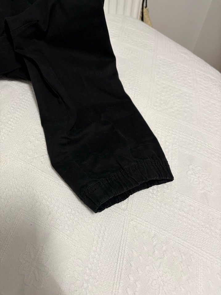 Siyah Kemerli Rahat Kesim Erkek Eşofman Altı - Görsel 2