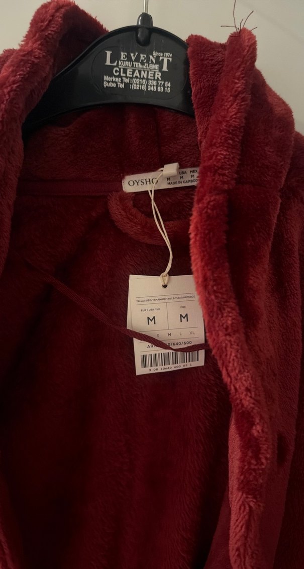 Sıfır Bordo Oysho Sabahlık - Görsel 2