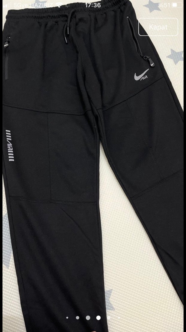 Nike Siyah Fermuarlı Rahat Kesim Erkek Eşofman - Görsel 5