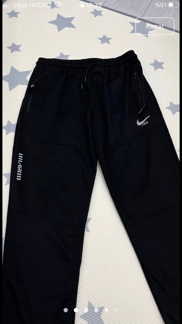 Nike Siyah Fermuarlı Rahat Kesim Erkek Eşofman - Görsel 2