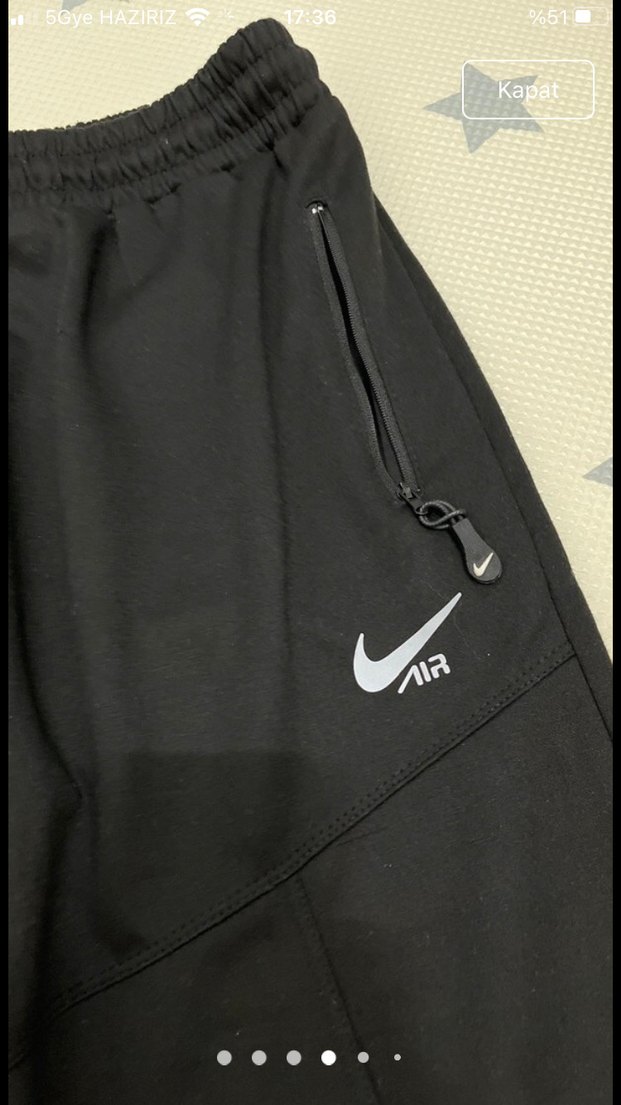 Nike Siyah Fermuarlı Rahat Kesim Erkek Eşofman - Görsel 4