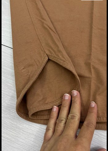 Erkek Kahverengi Kısa Kollu Basic Tişört - Görsel 5