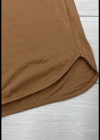 Erkek Kahverengi Kısa Kollu Basic Tişört - Görsel 6