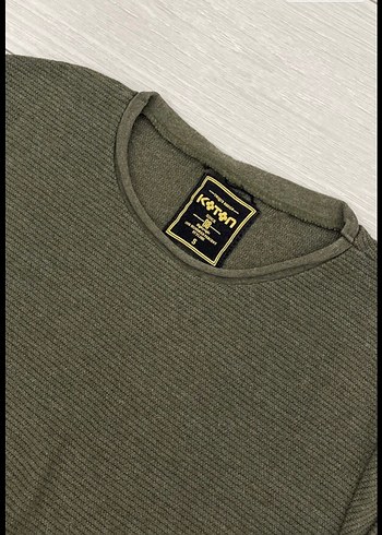 Koyu yeşil Erkek Triko Basic Kazak - Görsel 2