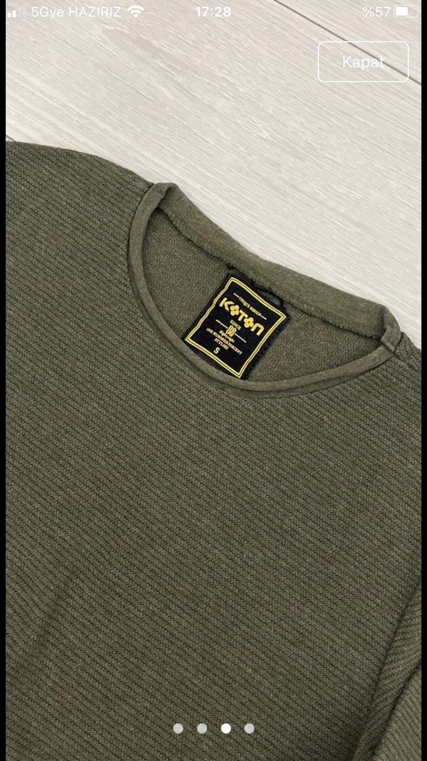 Koyu yeşil Erkek Triko Basic Kazak - Görsel 2