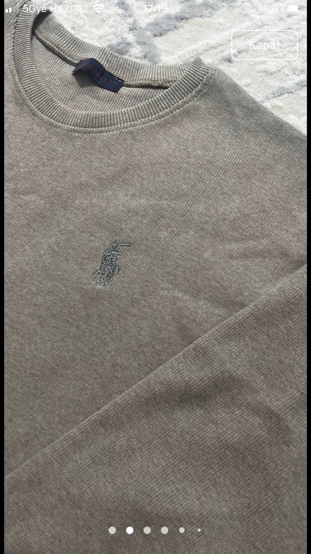 Gri Erkek Uzun Kollu Sweatshirt - Görsel 2