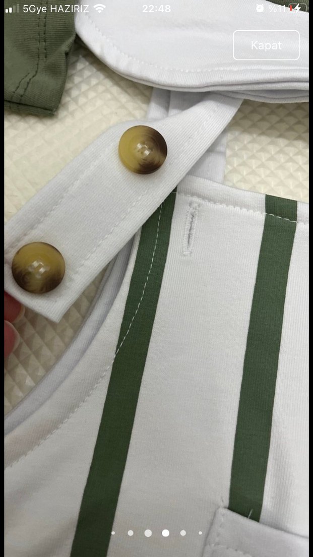 Yeşil Kısa Kollu Erkek Bebek Takımı - Görsel 5