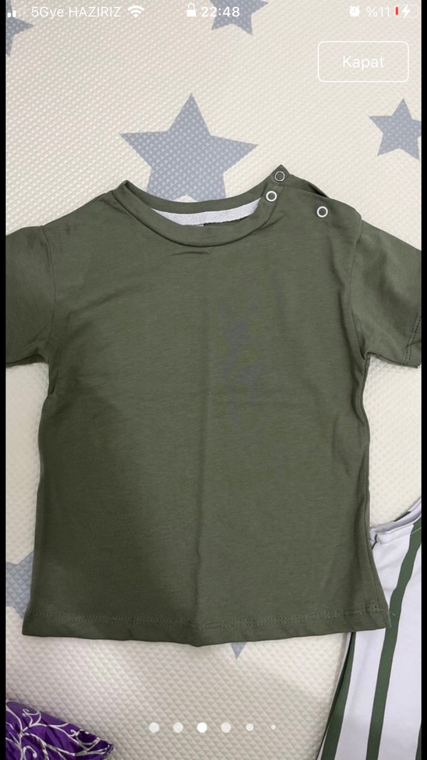 Yeşil Kısa Kollu Erkek Bebek Takımı - Görsel 3