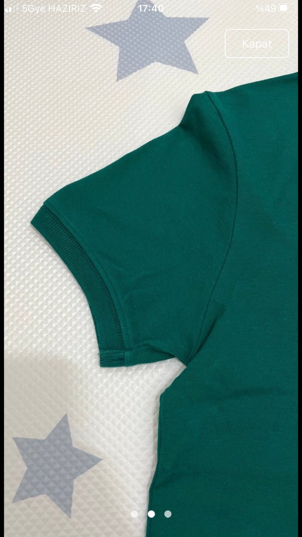 Erkek Yeşil Kısa Kollu Polo Tişört - Görsel 2