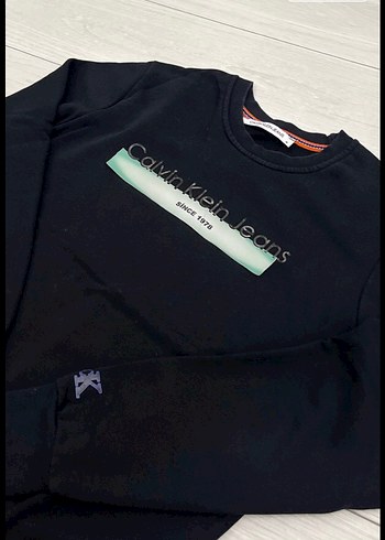 Calvin Klein Siyah Erkek Sweatshirt - Görsel 8