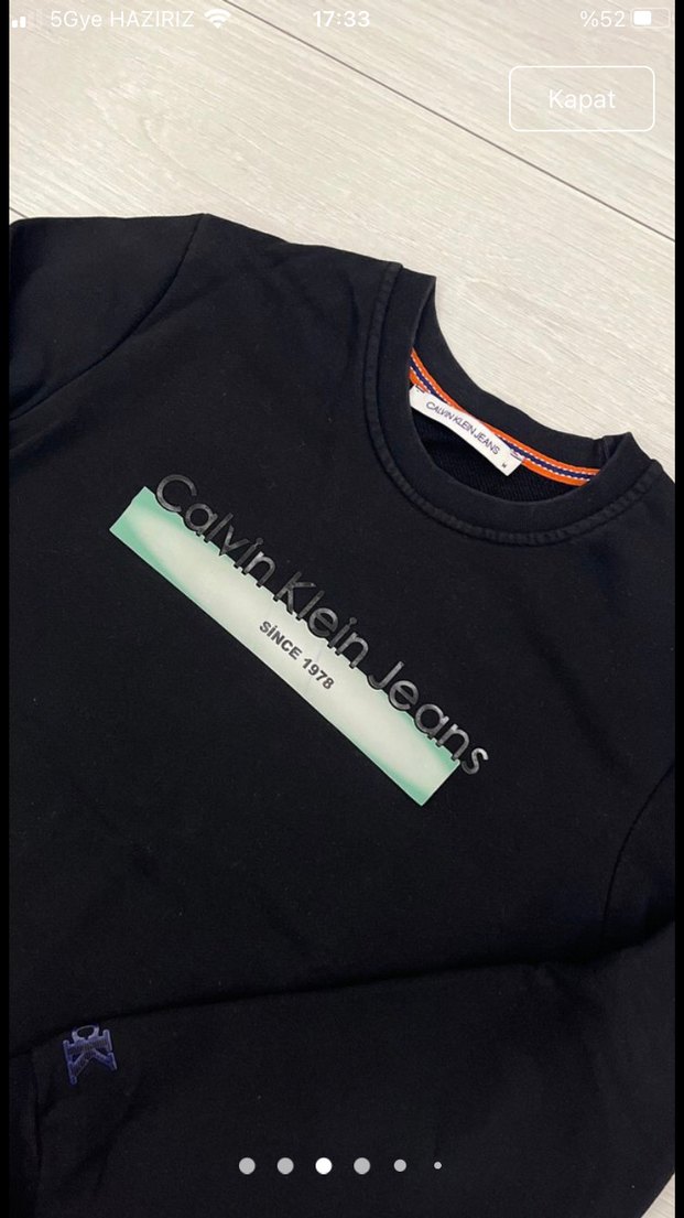 Calvin Klein Siyah Erkek Sweatshirt - Görsel 3