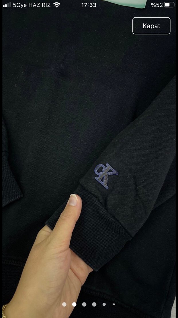 Calvin Klein Siyah Erkek Sweatshirt - Görsel 2