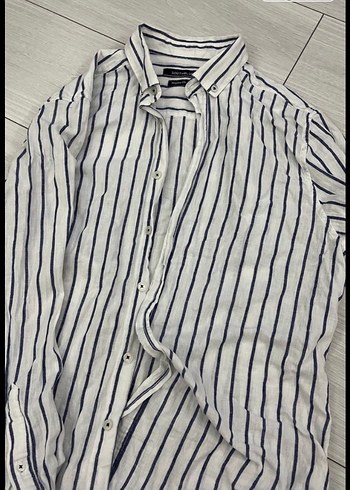 Erkek çizgili, Southblue marka M beden gömlek - Görsel 3