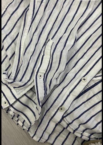 Erkek çizgili, Southblue marka M beden gömlek - Görsel 2