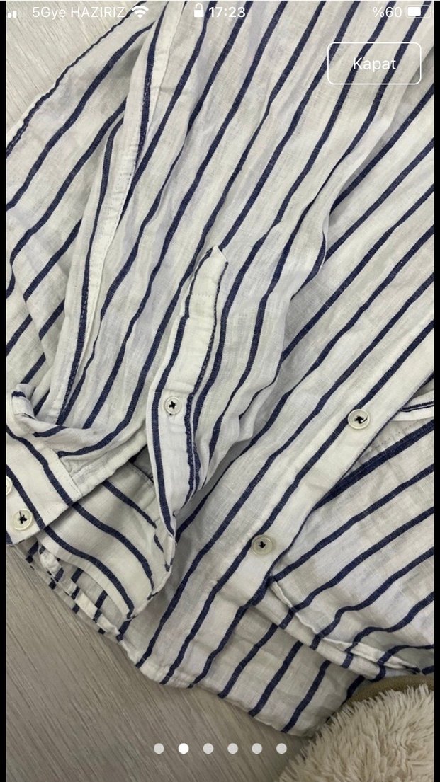 Erkek çizgili, Southblue marka M beden gömlek - Görsel 2