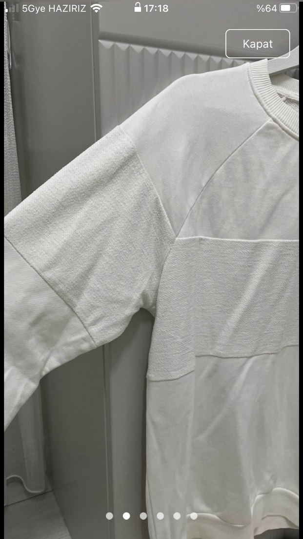 Beyaz Kadın Uzun Kollu Sweatshirt - Görsel 2