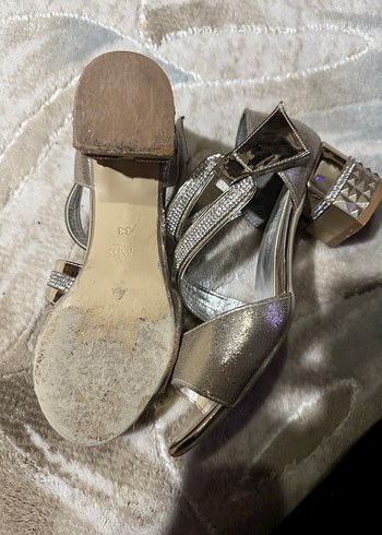 Gold renkli çocuk abiye ayakkabı - Görsel 2