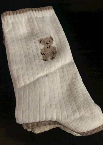 6 çift pamauklu ayıcıklı çorap - Görsel 3