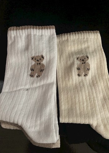 6 çift pamauklu ayıcıklı çorap - Görsel 2