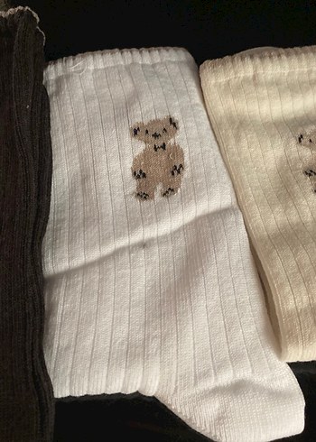 6 çift pamauklu ayıcıklı çorap - Görsel 8