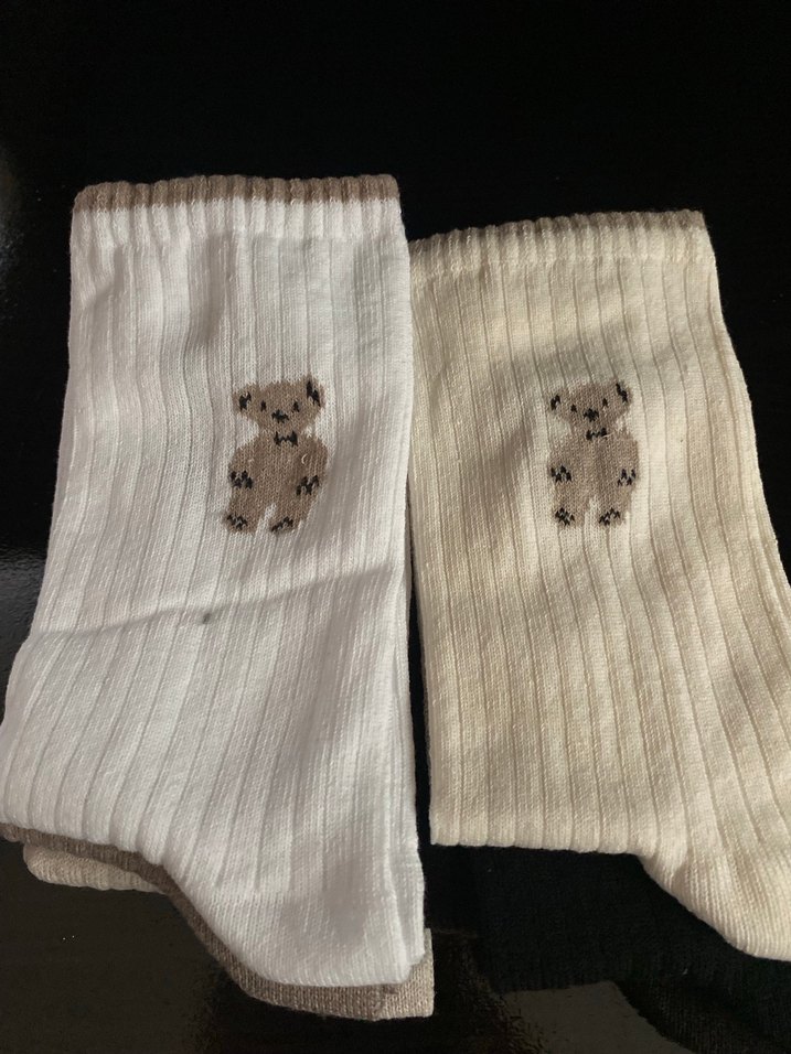 6 çift pamauklu ayıcıklı çorap - Görsel 2