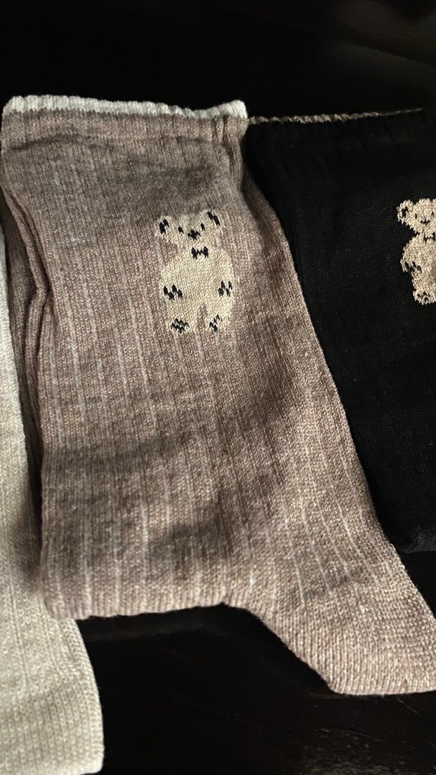 6 çift pamauklu ayıcıklı çorap - Görsel 5